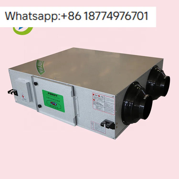 

Fresh Air Recuperator Heat Recovery Ventilation System with ERV Core Unit Gas Disposal Machinery
