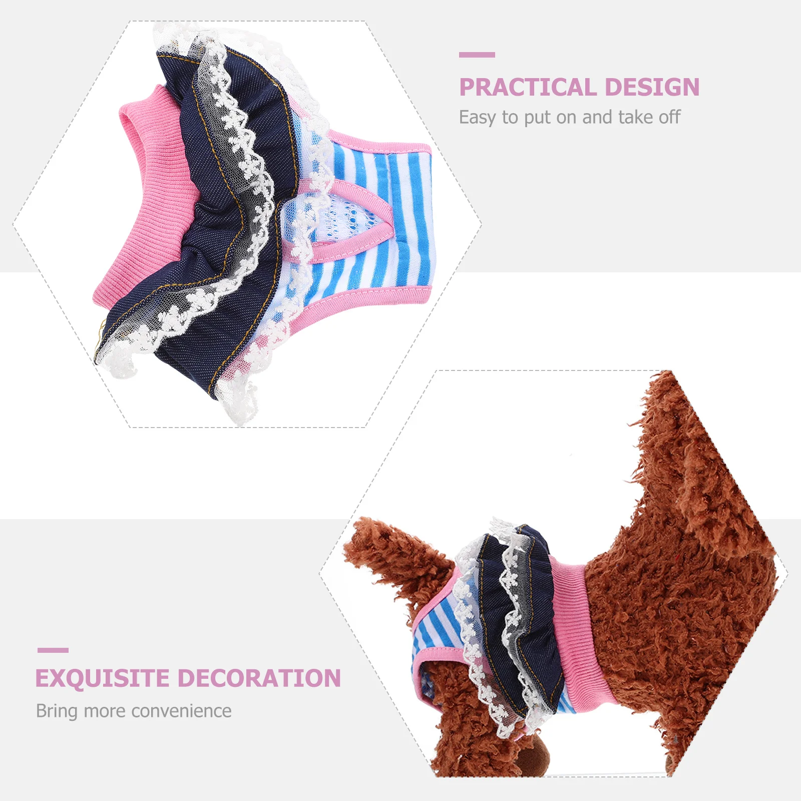 

Female Dog Diapers Washable Reusable Doggy Diaper with Soft Lining for Heat Cycle Incontinence Pet Period Use Dog Diapers