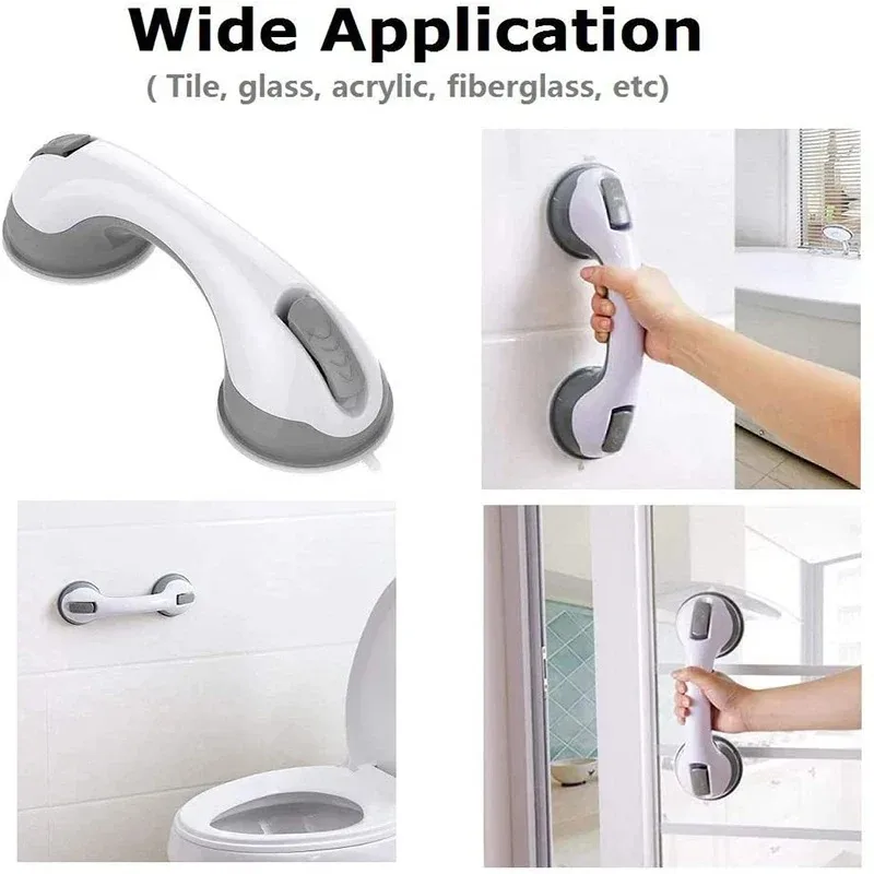 Shower Handle Grab Bars Dual Locking Safety Suction Cups Safety Handle Anti Slip Toilet Bathroom for The Elderly and Children