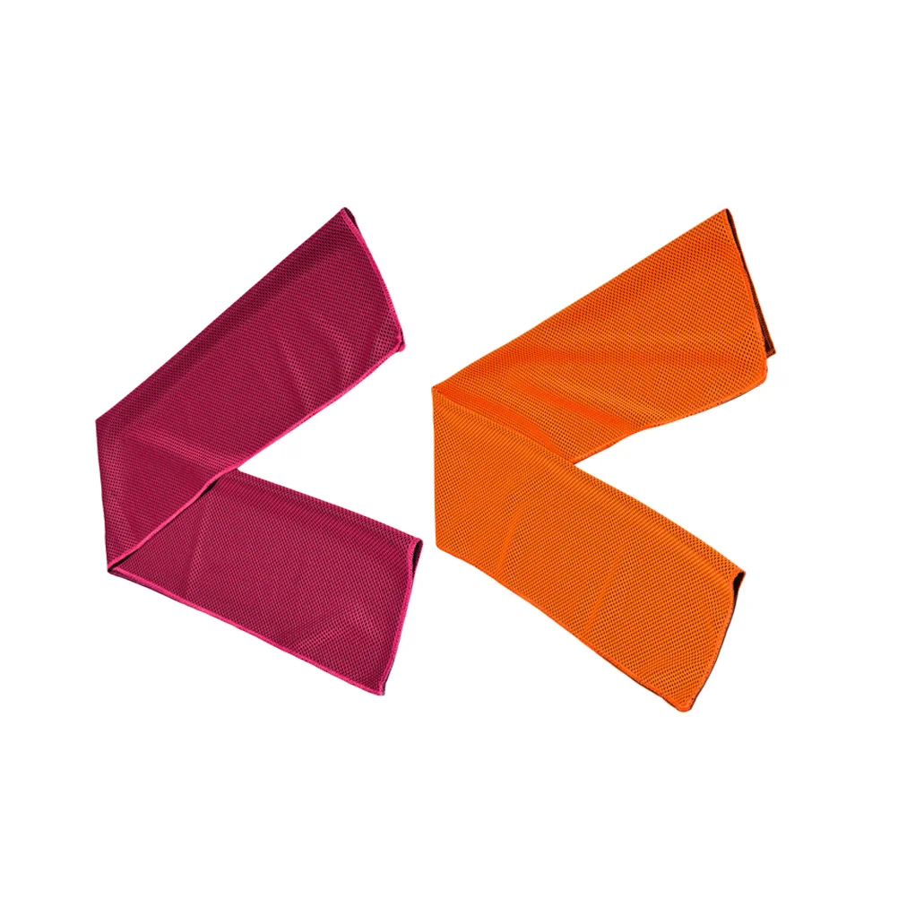 

2Pcs Cooling Towel Quick Dry Microfiber Sports Gym Fitness Running Camping Yoga Orange Sports Towel