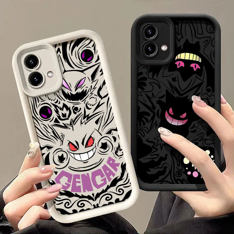 

Gengar Ghost Pokemons Phone Case For Motorola Moto Edge 60 50 Fusion 40 NEO G85 G84 G75 G54 G53 G35 G34 G22 G15 G14 Fundas Cover
