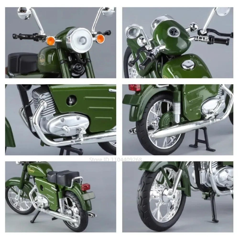 Modèle de moto XF250, échelle 1:10, voiture jouet en alliage moulé sous pression, son et lumière rétro Vintage, Collection de modèles de moteurs, jouets pour enfants, cadeaux