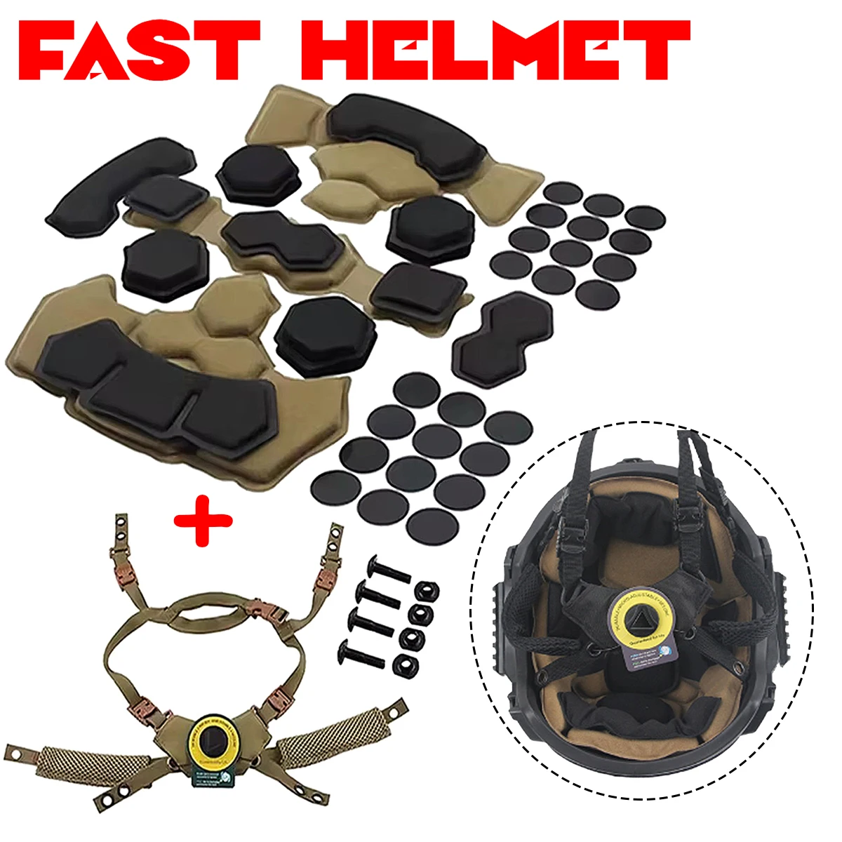 Tactical Wendy Helmet Adjustable Suspension System Fast MICH Helmet Protective Pads Gen4 Memory Spongy Foam Pad Helmet Accessory