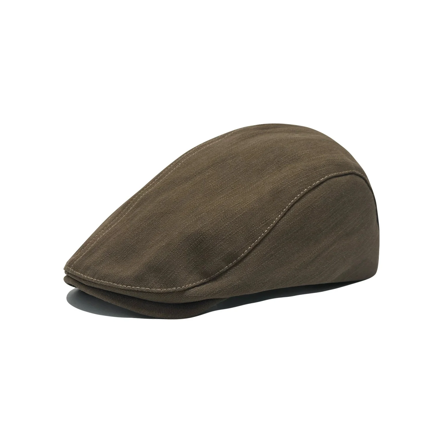 Men's Plain-Coloured Beret, British Vintage-Style Minimalist Cap, Women's Flat-Brimmed Cap