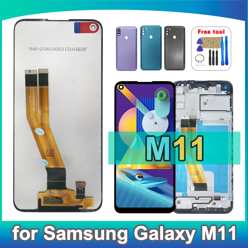 Pantalla LCD Probada para Samsung Galaxy M11, Pantalla Táctil Digitalizadora con Marco para Samsung M11 M115F M115M