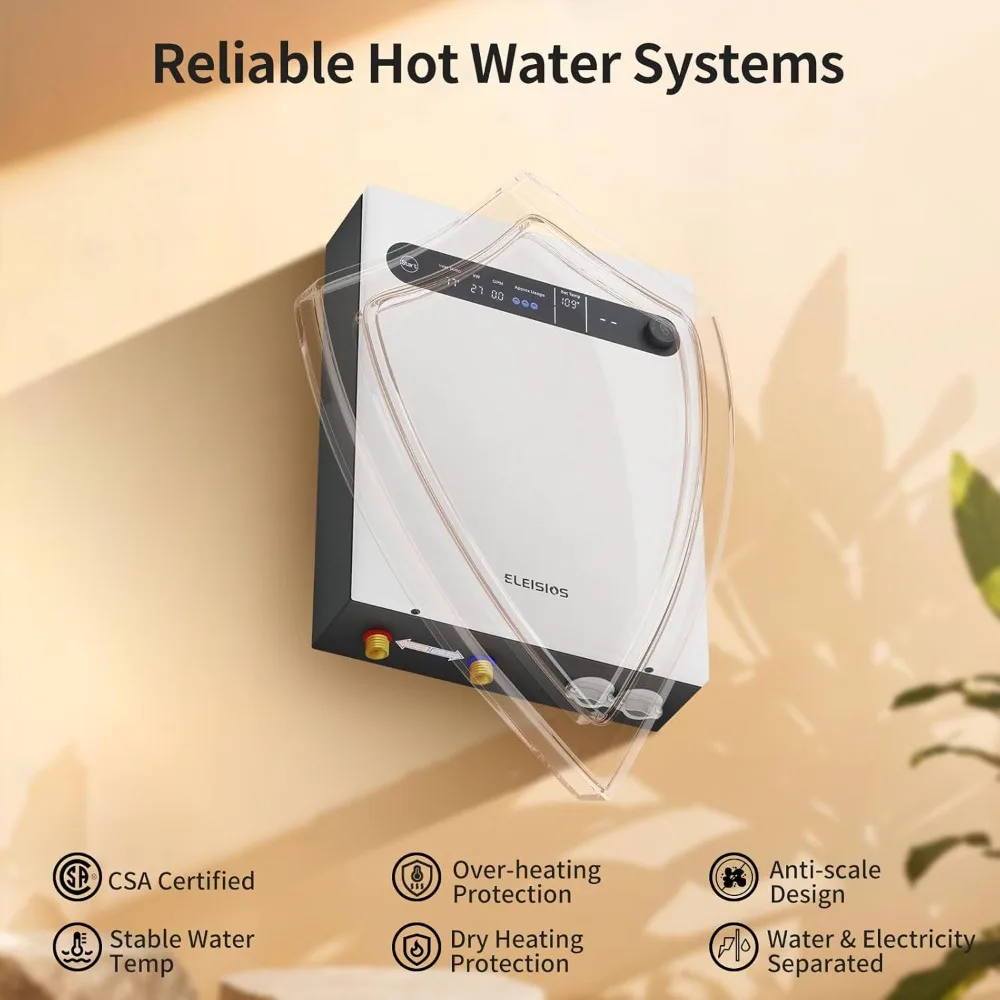 Tankless Electric Water Heater 18KW 240V,On Demand Instant Hot Water Heater With LED Digital Display, Self Modulates