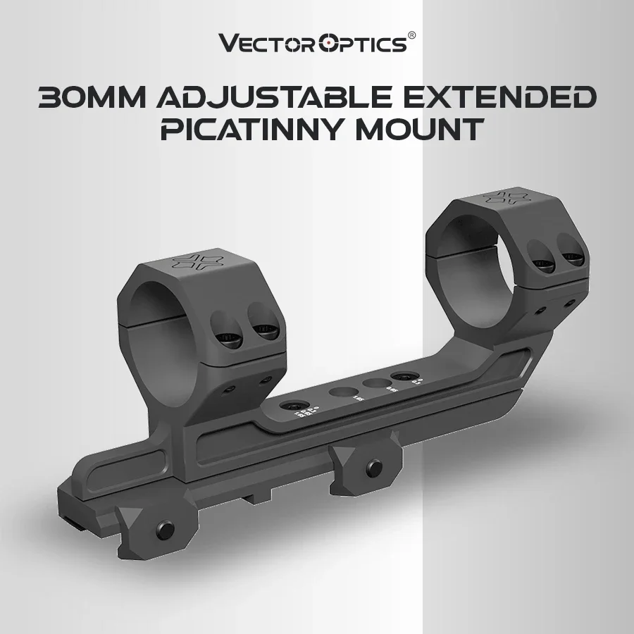 Vector Optics 30Mm Adjustable Extended Picatinny Mount for Scope Fit Tactical and Hunting