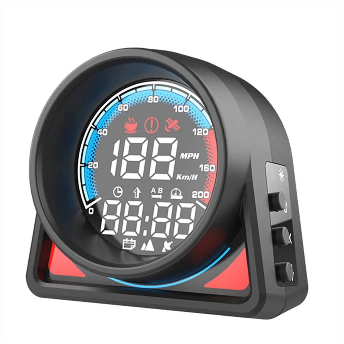 A58Z Car Head-Up Display GPS Digital Speedometer /MPH with LED Display Speed Alert Fatigue Driving Reminder Car RV SUV