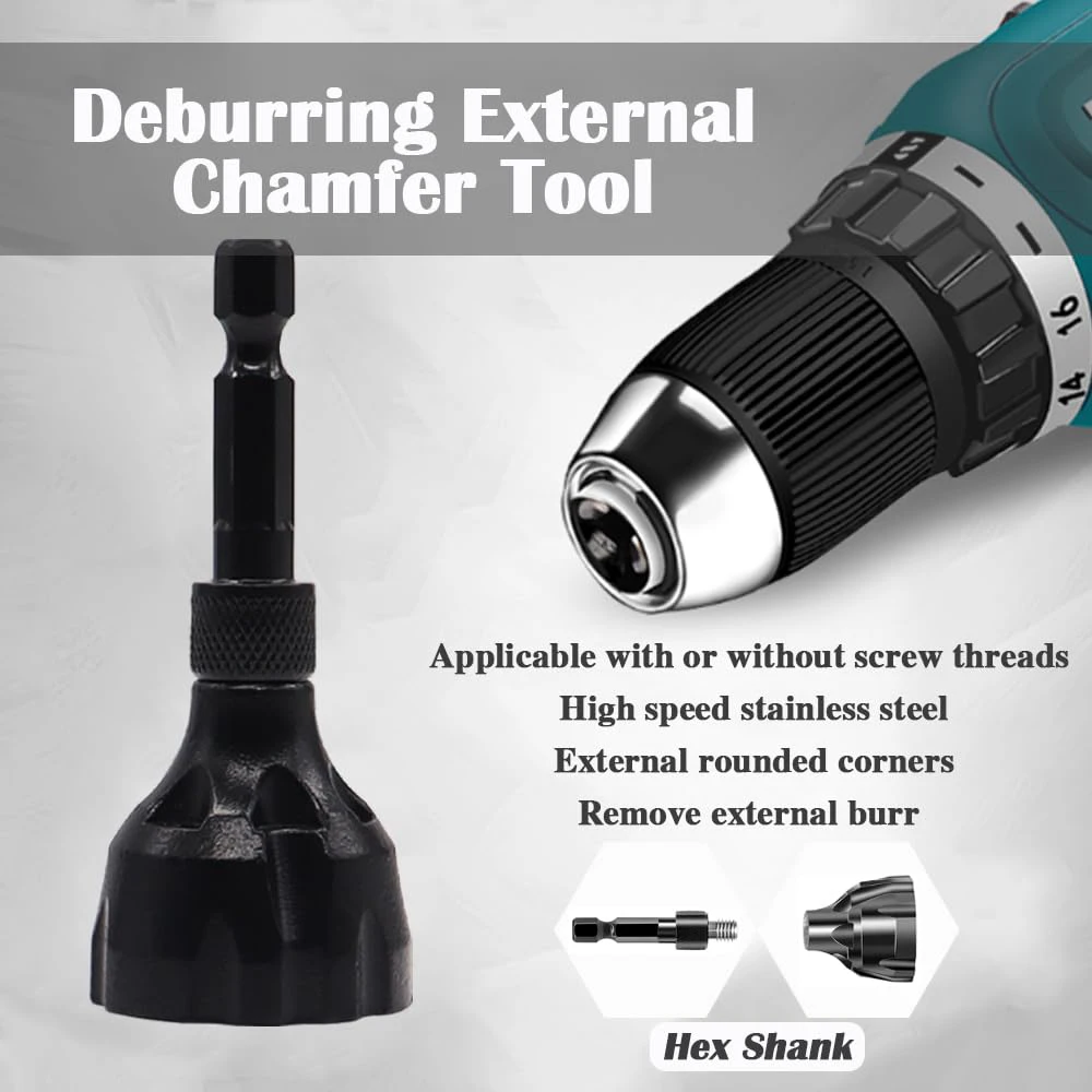 Imagem -05 - Deburring External Chanfro Ferramenta Aço de Alta Velocidade Hex Shank Remover Burr Ferramenta com Quick Release Shank Metal