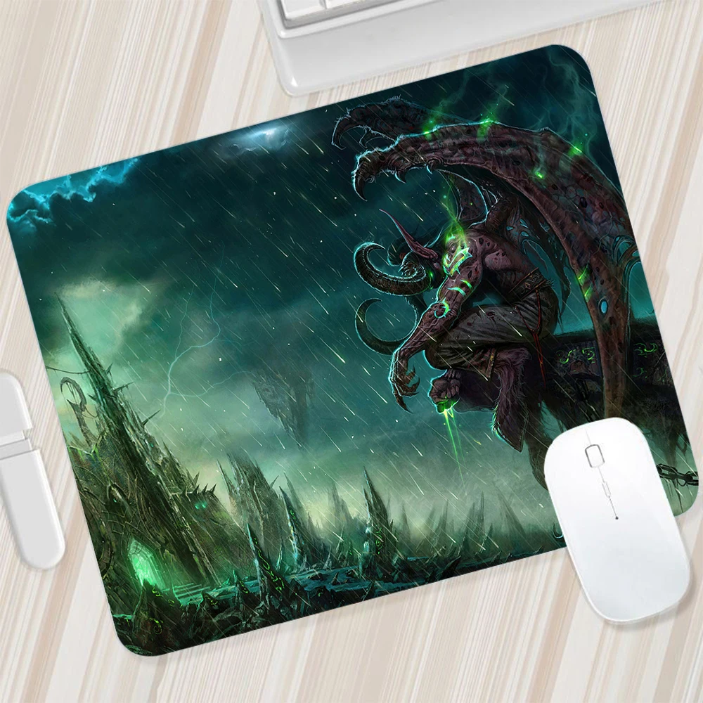 World of Warcraft Illidan Small Mouse Pad Gaming Mousepad PC Gamer Mouse Mat Computer Pad Keyboard Mat Desk Pad Laptop Mausepad