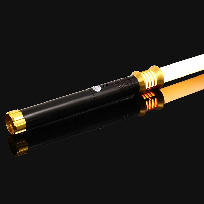 RGB Metal lightsaber 16 Color laser sword toy rave cosplay Flashing With Hitting Sound Effect FX Duel Lightsaber