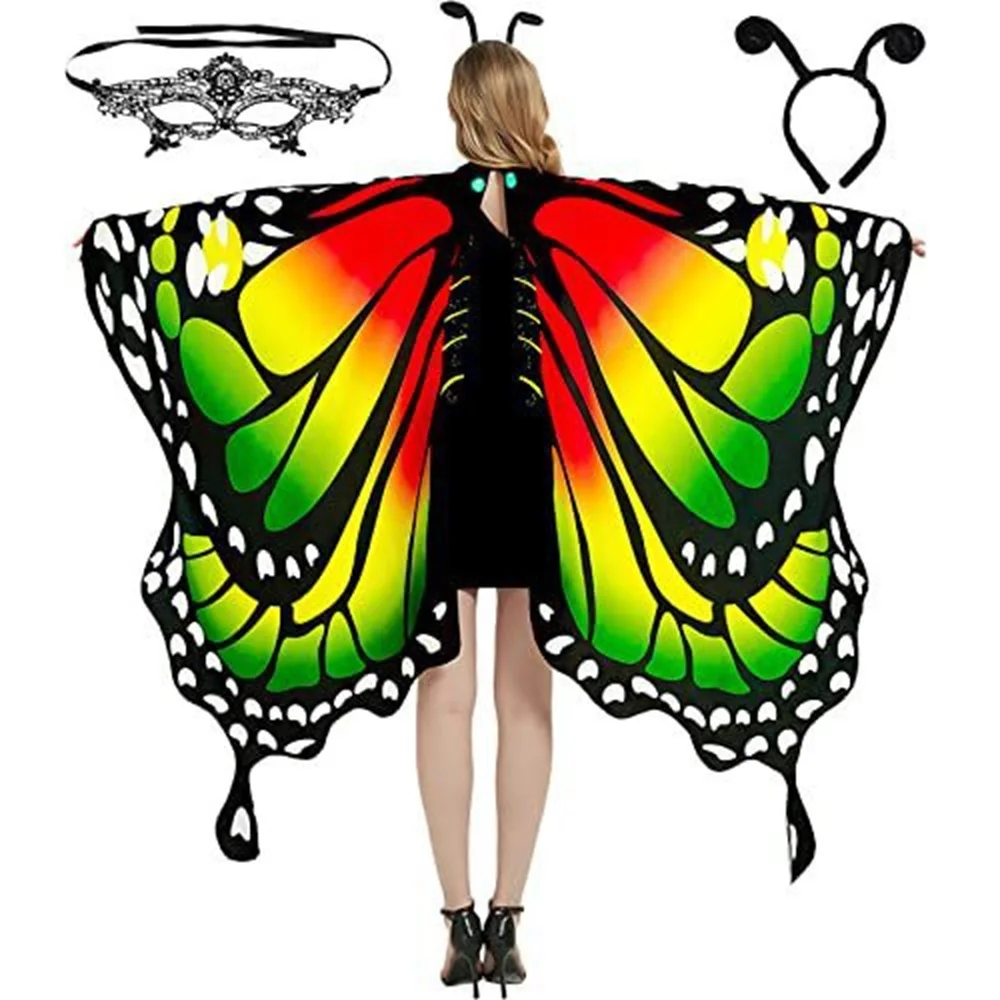 Animal Character Forest Butterfly Fairy Cosplay Costume Dreamy Wings Halloween Butterfly insect kid adult