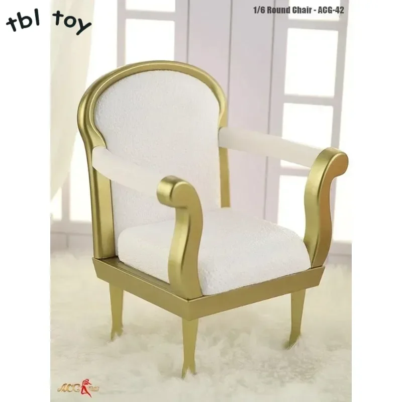 1/6 Scale ACG-42 Action Figure Royal Court Sofa Furniture Mini Round Chair Model for 12