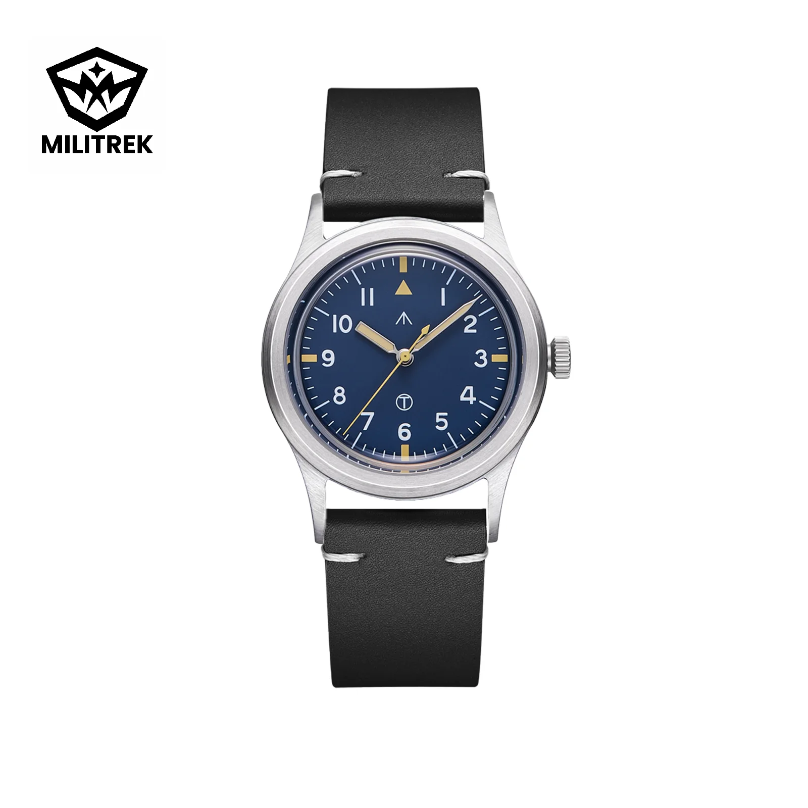 Men Field Tactical Watch 36mm Quartz with VH31 Luminous 100M Waterproof Stainless Steel Leather Strap Outdoor Military Style