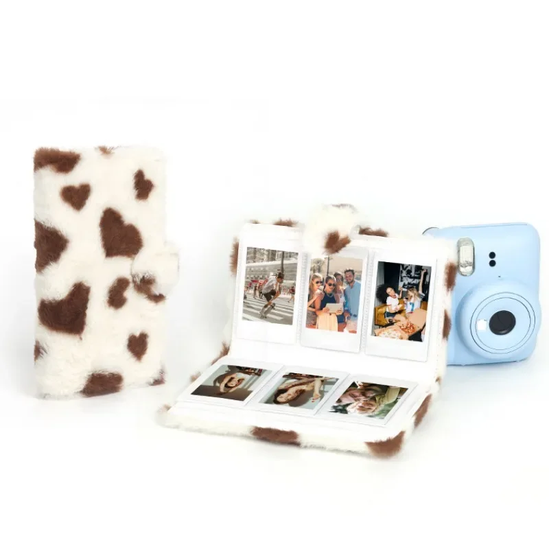 

96 Pockets Instant Camera Photo Album Cute Plush 3 inch Pictures Storage Case Movie Tickets for Fujifilm Instax