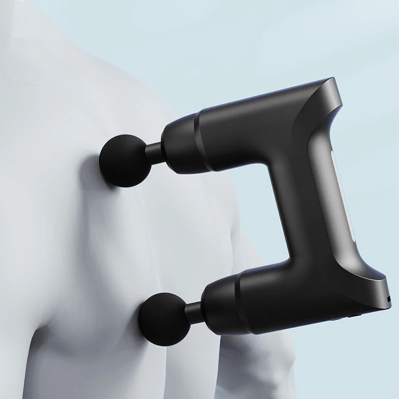 

Customizable Double Heads Massage Gun Deep Tissue Electric Massager Neck Body Muscle Stimulation Percussion Pistol