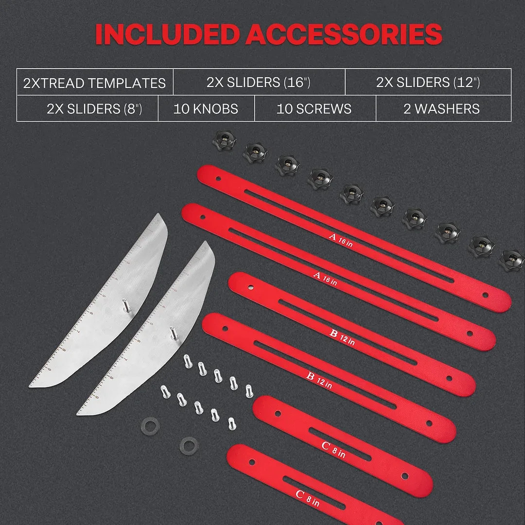 

Stair Tread Gauge Adjustable Folding Ruler Multi-angle Measuring Tool Woodworking Staircase Layout Gauge DIY Hardware Tools