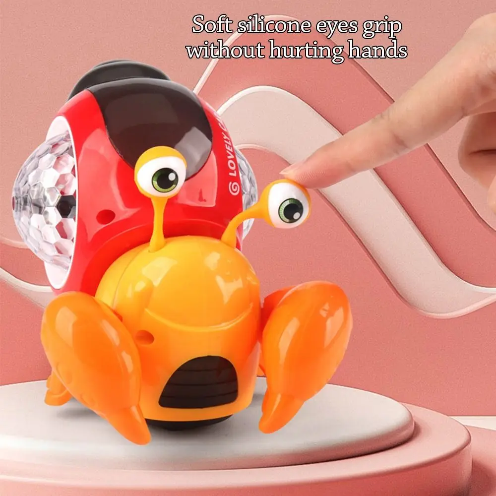 Creatieve Slak Baby Kruipende Krab Speelgoed Interactief Muzikaal Muzikaal Licht Speelgoed Oplichten Buik Tijd Lopend Speelgoed