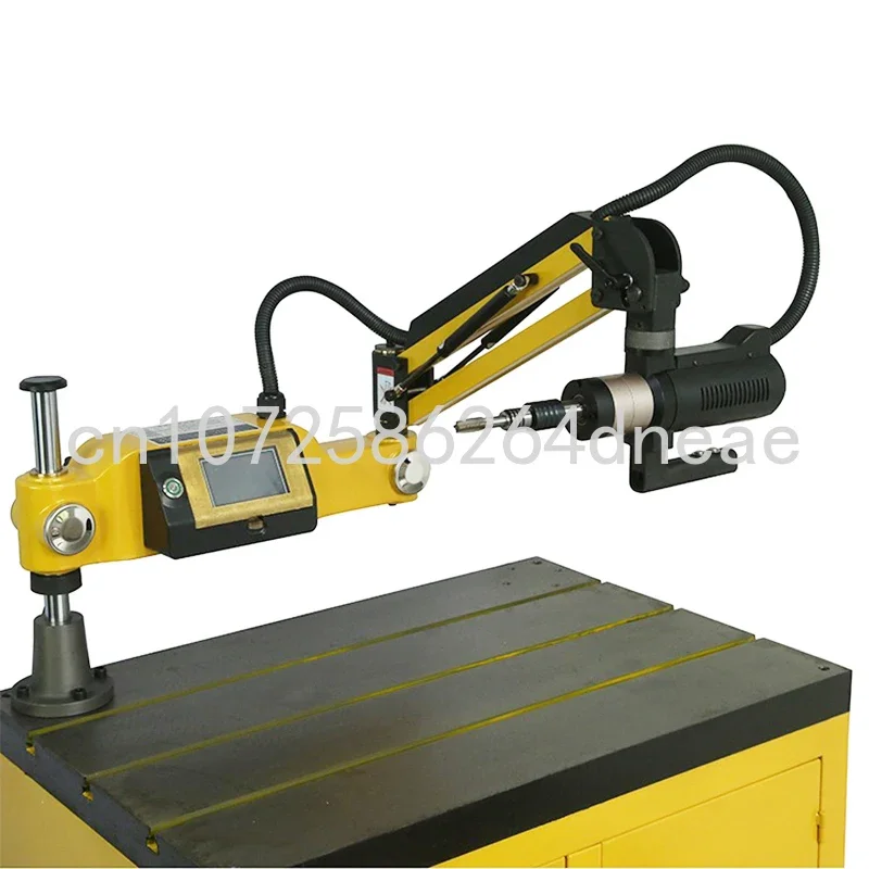 Máquina de roscado eléctrico CNC de M3-M16, servomotor, perforación de brazo fácil, máquina de roscado con mandriles