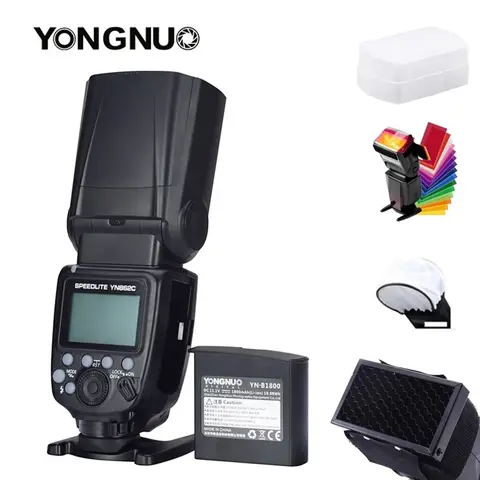 YONGNUO YN862C Speedlite Flash 1800mAh Lithium Battery GN60 HSS 1/8000s TTL for Canon 5D Mark II III IV 7D 90D 1DX DSLR Camera