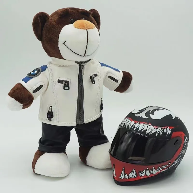 Authentic motorcycle Stuffed Animal Doll Bear Pendant Helmet Decoration Plush toy holiday gift