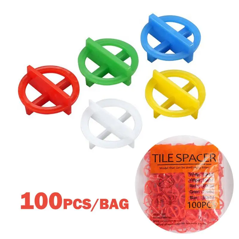 100PcsTile Leveling System Clips Spacers Wedge For Floor Wall Tile Installation With Plastic Sizes 1 To 3mm