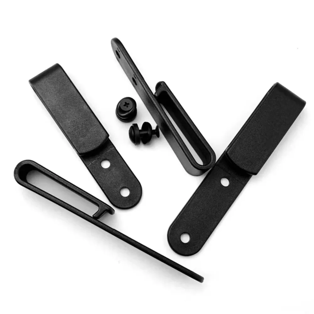 Outdoor EDC Kydex Sheath Back Clip 2 Sizes Black Plastic Waist Belt Clip for Knife Holster Scabbard Accessories