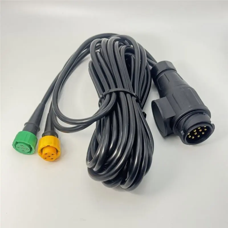A82M-Wiring Harness European Style 13 Pin To 5-Pin Plug, 12V 5M Long Ideal For Motorhome& Car Trailer
