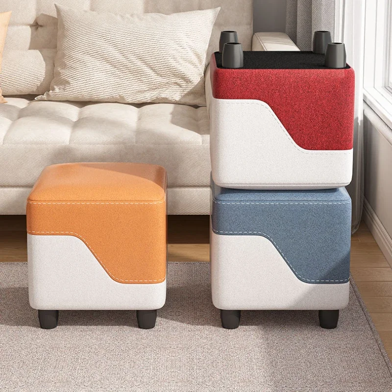 Technology Cloth Small Stool Household Low Sofa Stool Living Room Sitting Pier Small Bench Coffee Table Stools Footstool Ottoman