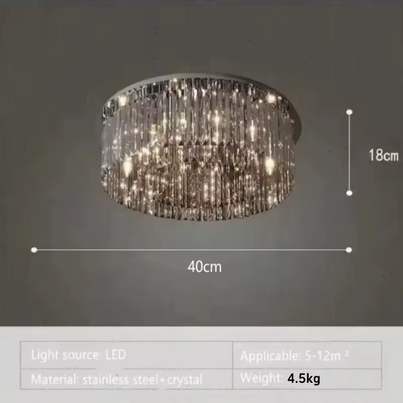Moderne kristallen LED E14 lampen voor eetkamer, K9 kristallen verlichtingslamp, woonkamer plafondlamp