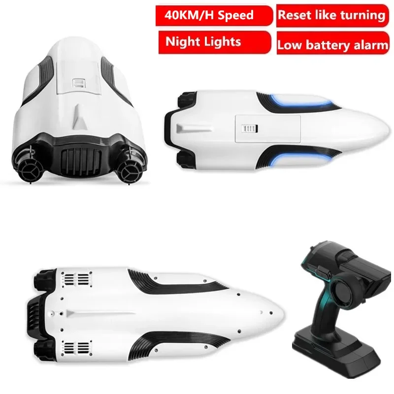 Electric 40KM/H High Speed Racing Speedboat Waterproof Low battery alarm Reset like turning Boat RC Racing Boa Electric Kid Toy