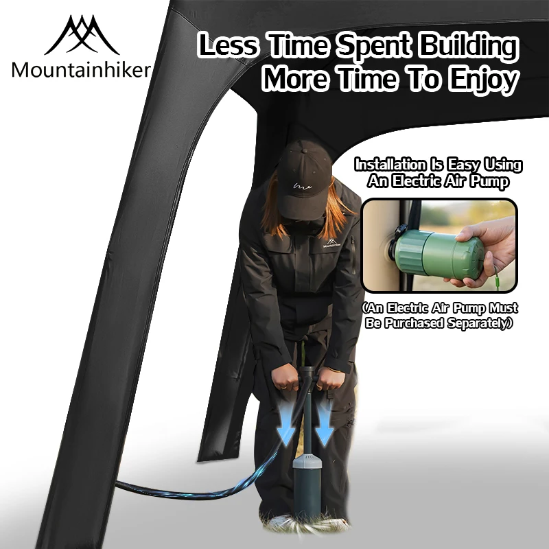 Inflatable Dome Tent, Large Air Camping Shelter, Quick Setup Portable Inflatable Igloo Tent for Family Camping, Picnics, Beach