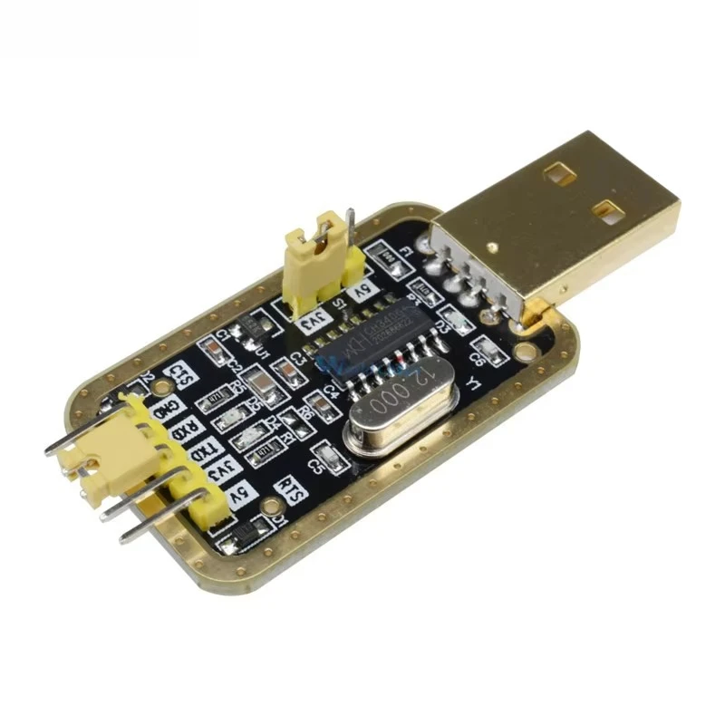 CH340 Module Instead Of PL2303 , CH340G RS232 to TTL Module Upgrade USB to Serial Port In Nine Brush Small Plates Golden