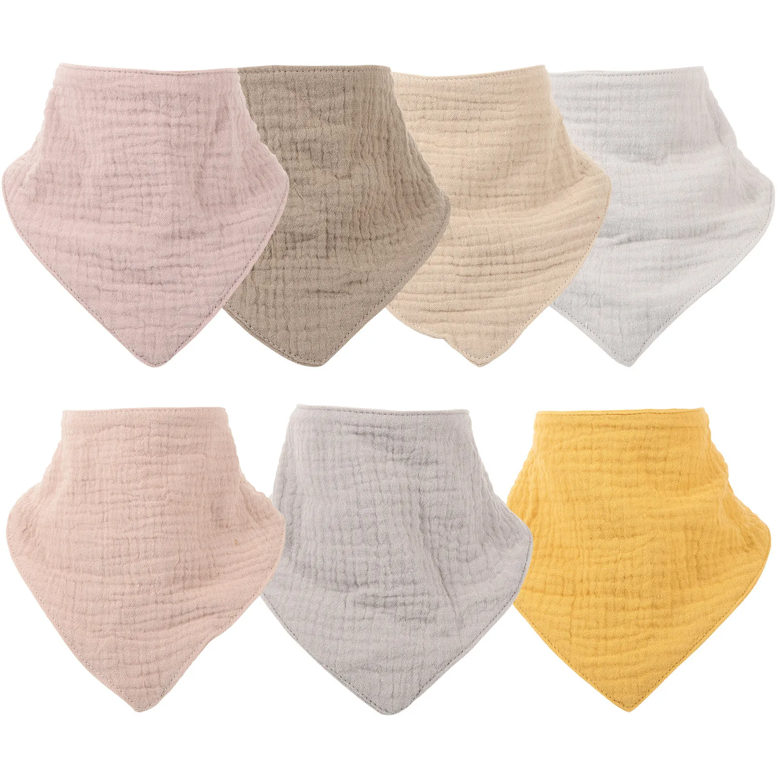 

Набор из 7 маленьких хлопковых нагрудников: многоразовые, моющиеся, для еды, модные, защитные, для людей с ограниченными возможностями и пожилых людей