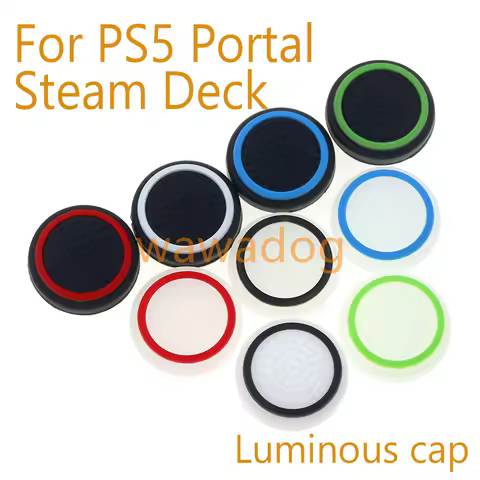 100pcs Glow Luminous Non-slip Silicone Joystick Caps Controller Thumbstick For PS5 Portal Steam Deck Light Gel Guard
