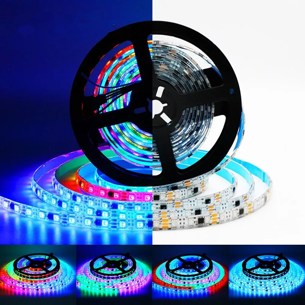 

DC5V WS2812B Individually Addressable 5050 RGB Led Strip WS2811 Smart Pixels Led Light Black White PCB Waterproof IP30/65/67