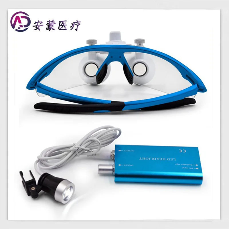 

Laboratory operation magnifying glass glasses inspection auxiliary magnifying glass 3.5 times head-mounted LED headlight set