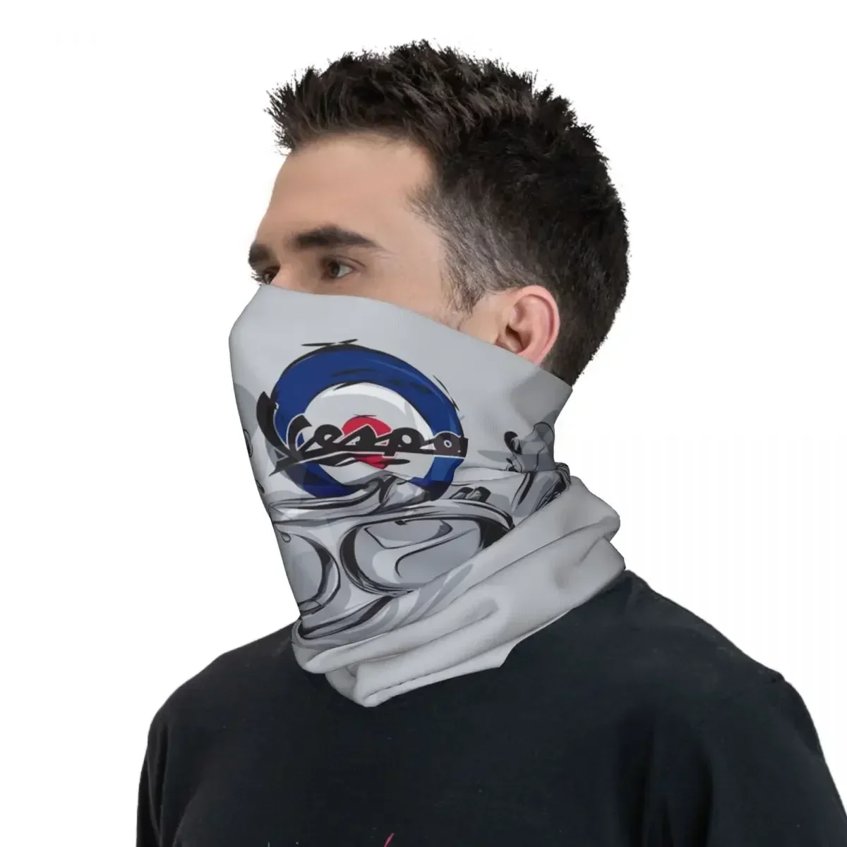 Vespa Piaggio Mopeds Merch Bandana Neck Cover Wrap Scarf Summer Ride Balaclava Unisex Windproof