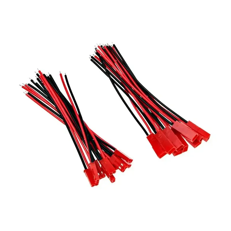 10 par 22 AWG JST Złącze wtykowe 2-pinowe męskie żeńskie Złącze wtykowe Przewód do lampy LED Strip RC Toys Adapter baterii 10 cm