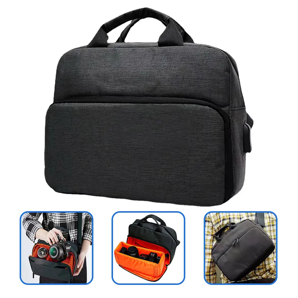 Camera Bag Single Premium Oxford Cloth Crossbody Adjustable Shoulder Strap Outdoor Travel Protection Zipper Padded Dslr Case - view 5
