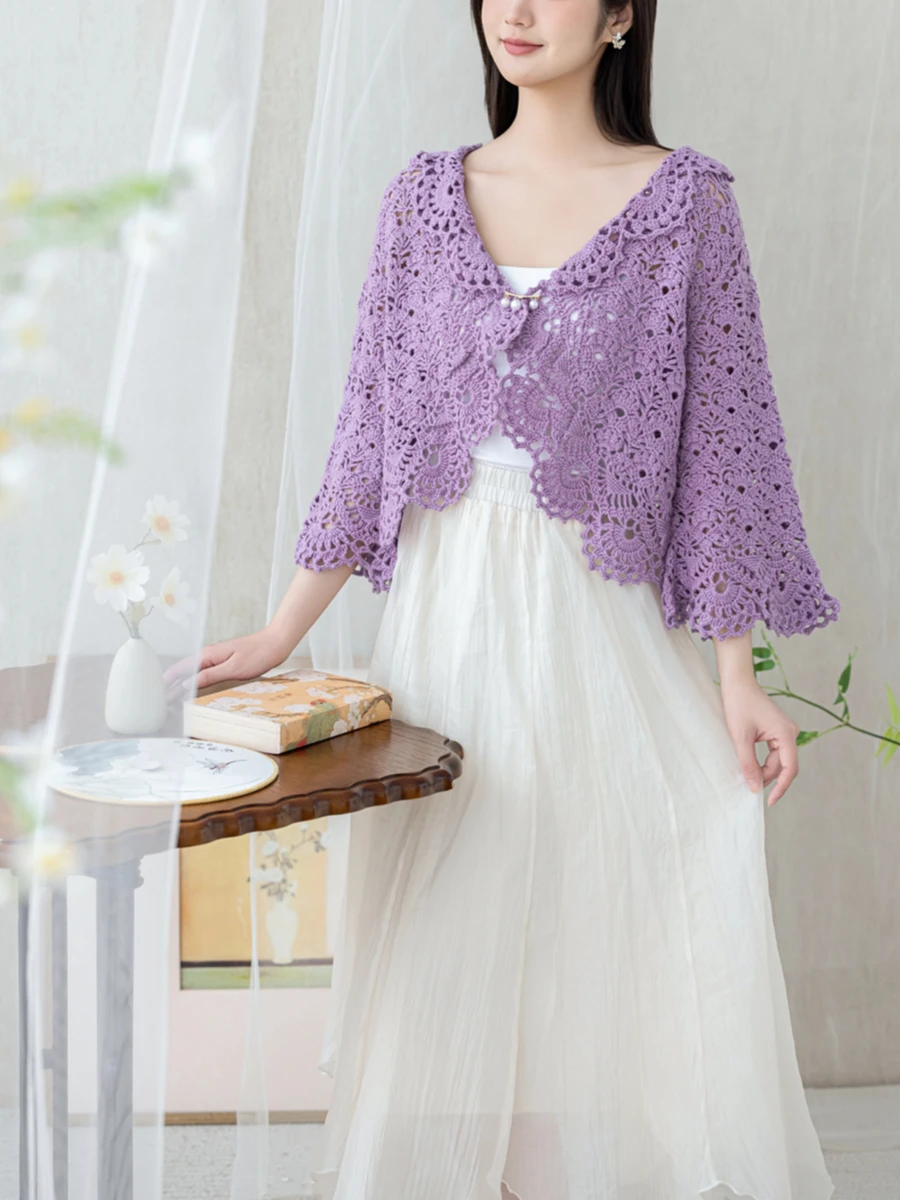 

Handmade Wool Yarn Ball Sweater Kit DIY Crochet Material Pack for Clothing Home Textile Soft Wool Yarn for Spring Fashion