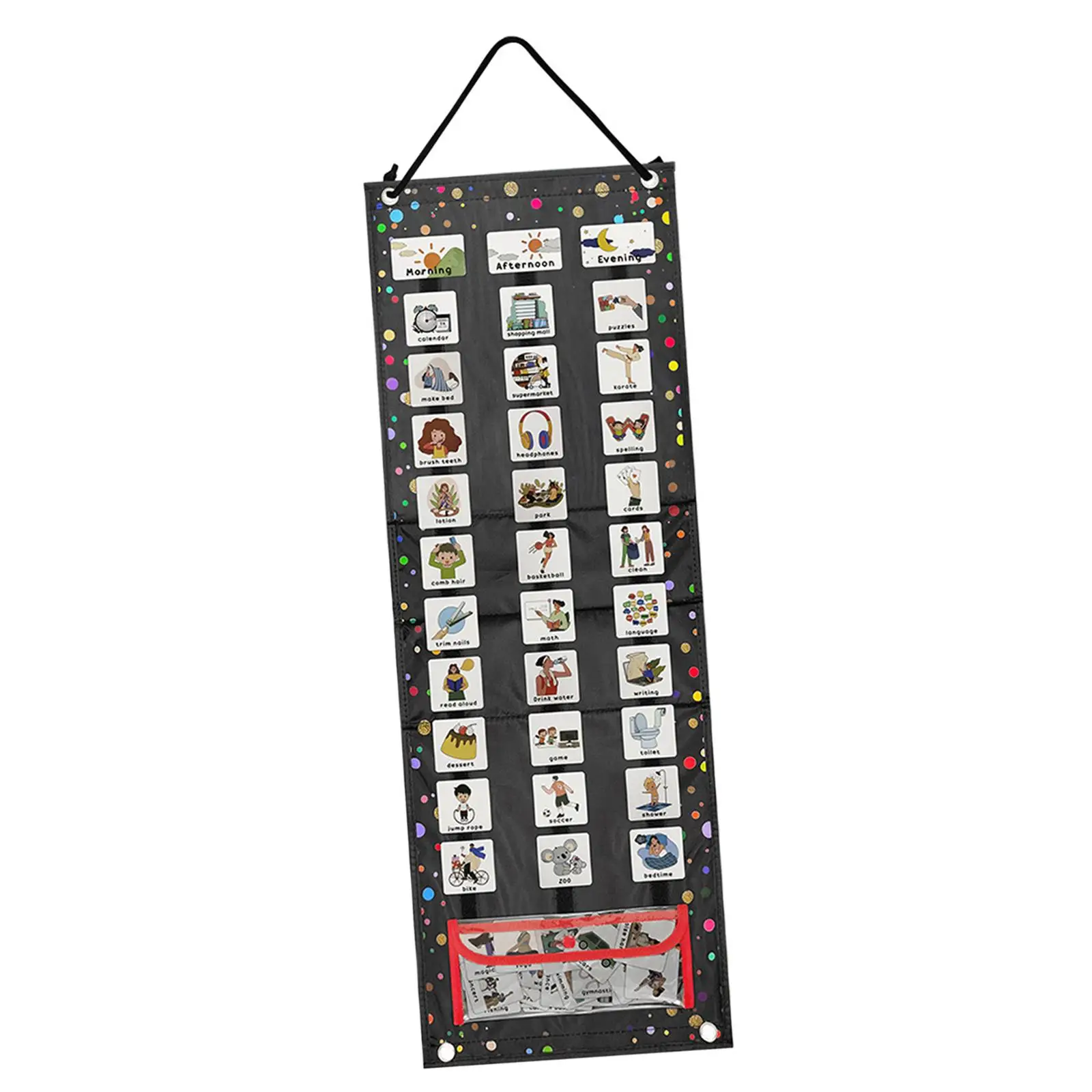 Visual Schedule for Kids Daily Task Scheduler Planning Calendar Communication Cards with 63 Cards Planning Board for Classroom