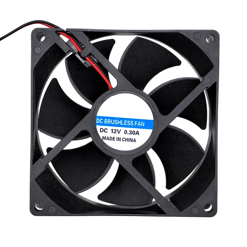 5Pcs DC Brushless Fans Computer Case Cooling CPU Fan 5V 12V 24V Sleeve Bearing 2 Lines 25/30/35/40/50/60/70/80*10mm 80/90*25mm