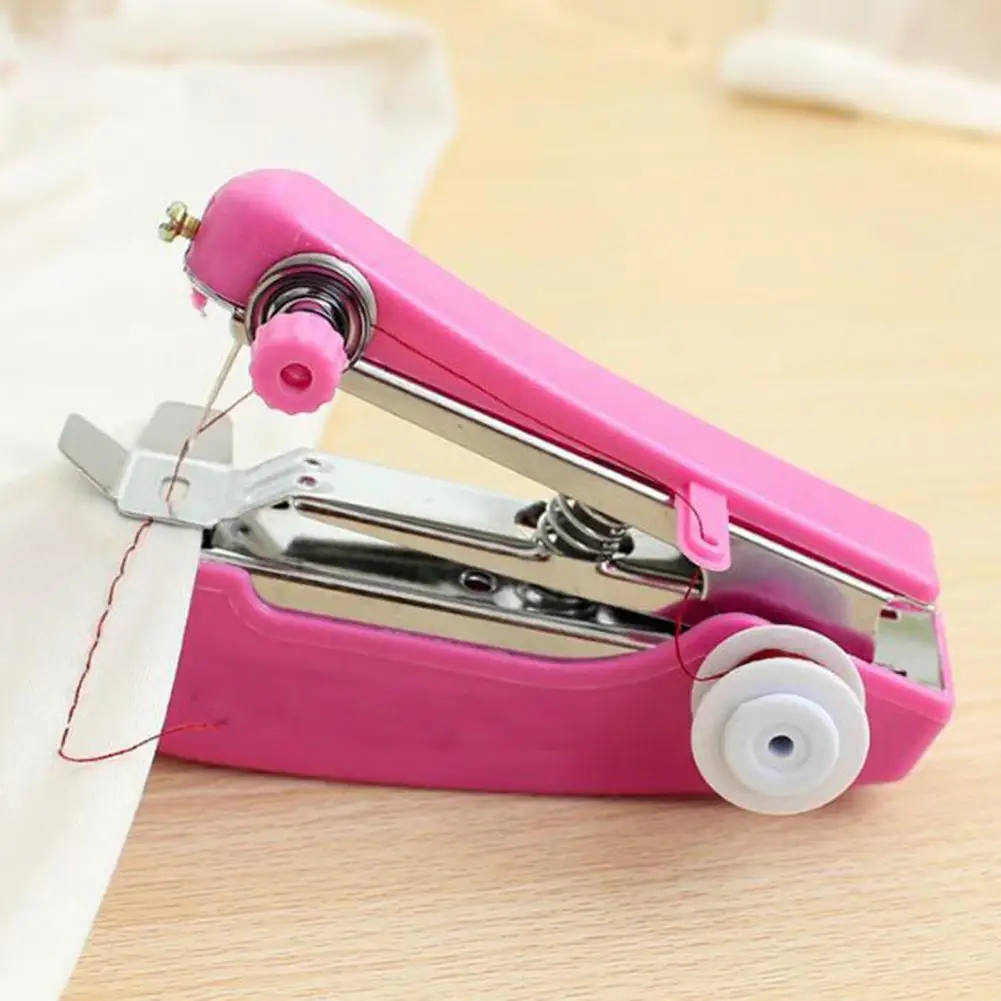 Small Sewing Machine Quick Suture Portable Simple Operation Sew Tool ABS Mini Manual Sewing Machine for Beginner