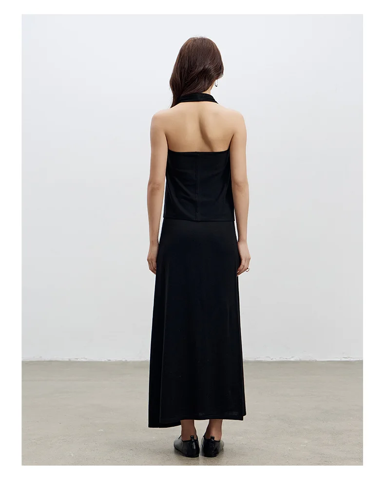 Winsleter-28.8% ขนสัตว์ 3%ผ้าไหมเสื้อกั๊กหรูหรา,ผู้หญิงเชือกแขวนคอ,แฟชั่นเดินทางเสื้อถักเปิดหลัง,ฤดูใบไม้ร่วง 2025 T58636CC