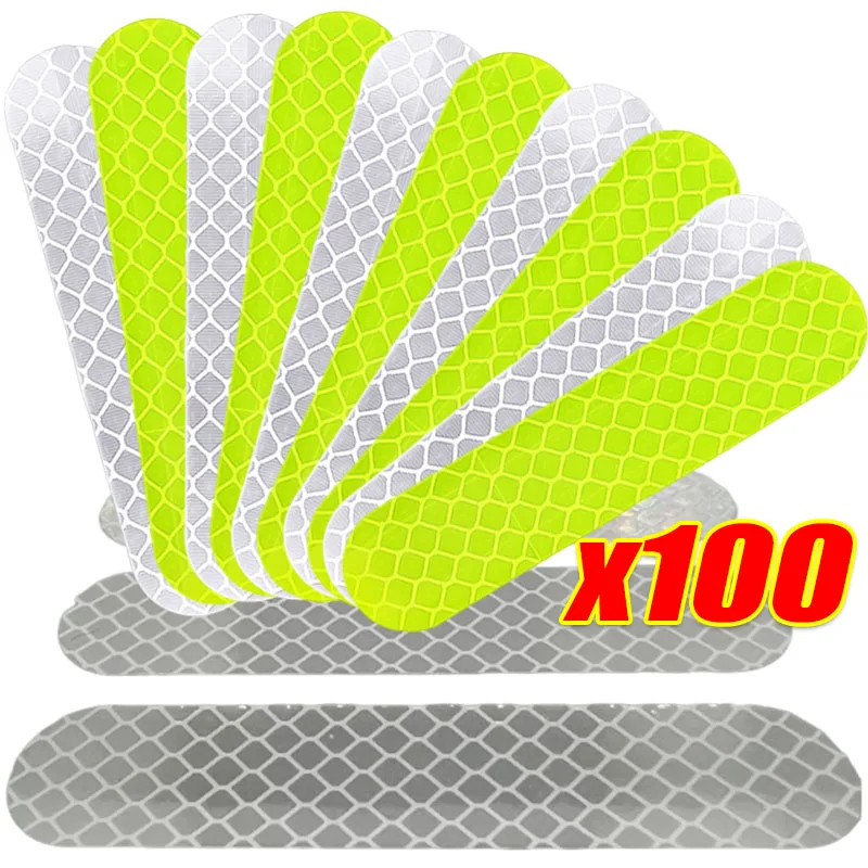 Reflective Stickers Helmet Warning Motorcycle Car Decal Accessories Night Safety Driving Fluorescent Decor Stickers