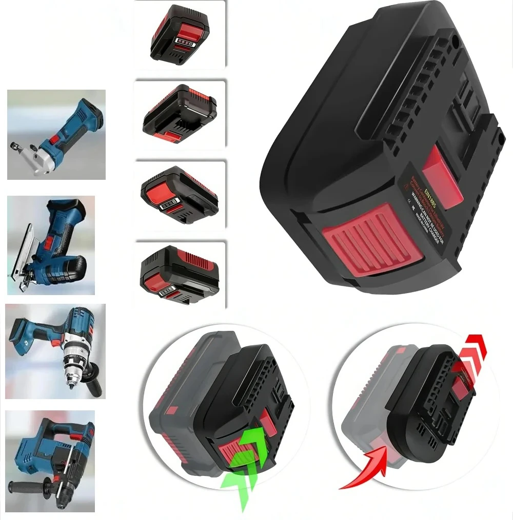 Adaptador de Bateria Einhell para Bosch, Conversor de Bateria Einhell 18V para Ferramenta Elétrica Bosch 18V GBA EIN18BS