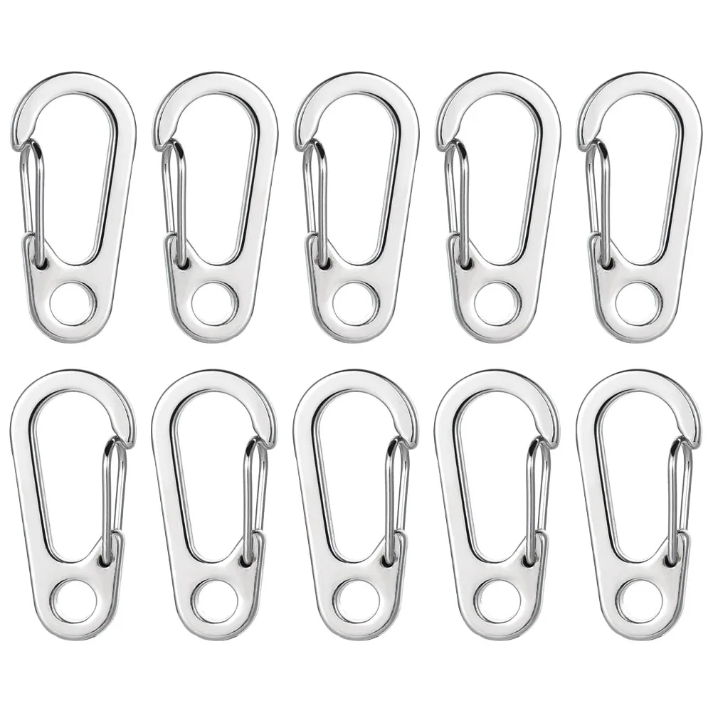 

10 Pcs Large Carabiner Clip Hanging Keychain Connector D Shaped Backpack Buckles