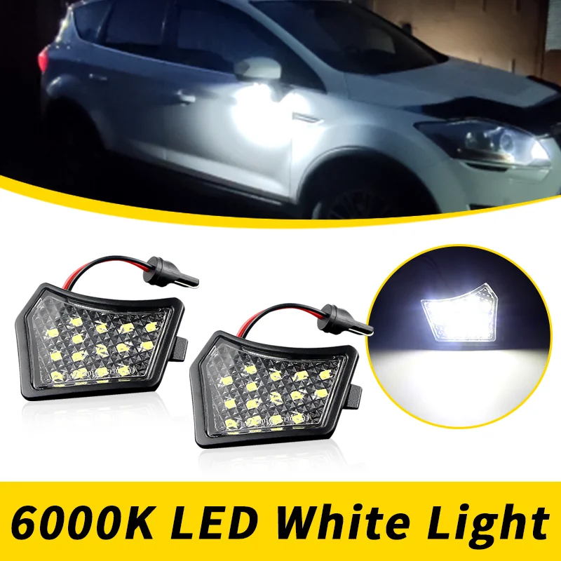 2PCs For Volvo V40 V50 V60 V70 MK3 C70 MK2 XC90 XC70 C30 S40 S60 II S80 Canbus Led Side Mirror Under Puddle Lights Modules