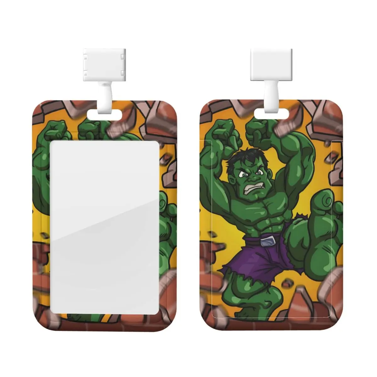 

Custom Hulk Comic Art ID Badge Holders Hospitals Card Holder Unisex Neck Lanyard Credit Card Holders Neck Strap